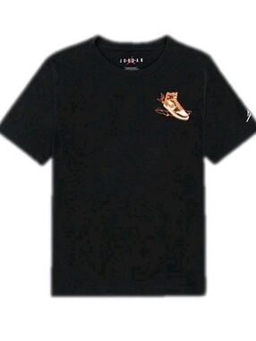 Jordan Boys Black Tee Air Jordan Has Landed Graphic Tee Size 7 (6/7 Years)
